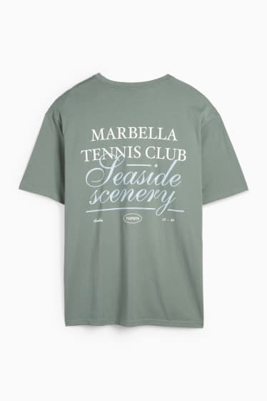Heren - T-shirt - relaxed fit - groen