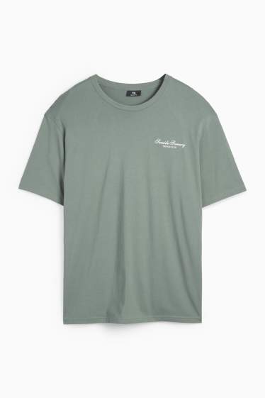 Heren - T-shirt - relaxed fit - groen