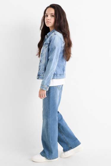 Kinder Mädchen - Wide Leg Jeans - jeansblau
