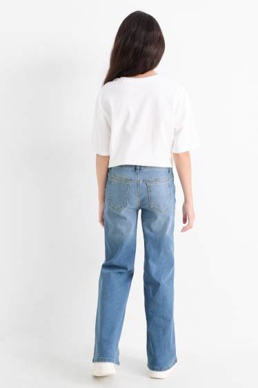 Kinder Mädchen - Wide Leg Jeans - jeansblau