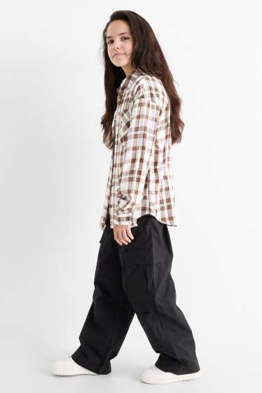 Children Girls - Cargo trousers - black