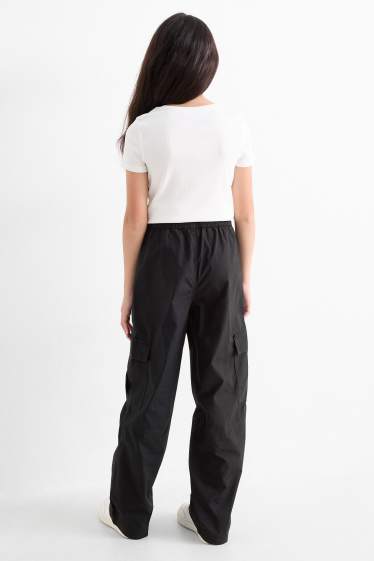 Children Girls - Cargo trousers - black