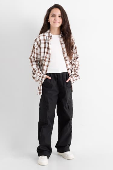 Children Girls - Cargo trousers - black
