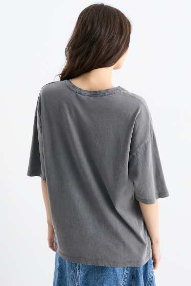 Damen - T-Shirt - Oversized - grau