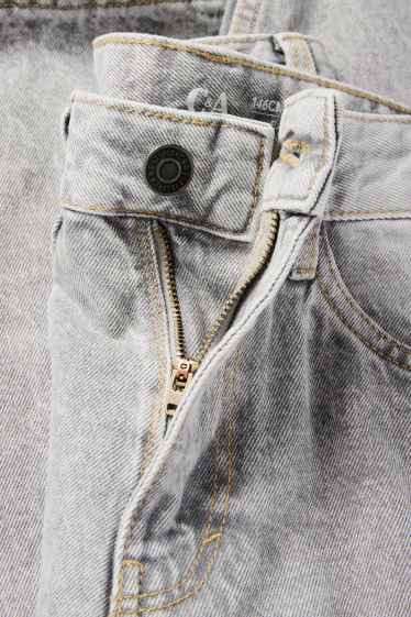 Děti - chlapci - Baggy jeans - extra široký pas - džíny - světle šedé