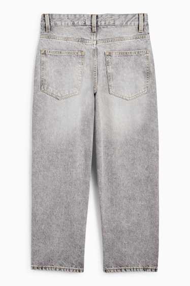 Děti - chlapci - Baggy jeans - extra široký pas - džíny - světle šedé