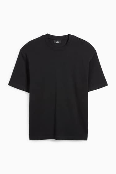 Pánské - Tričko - relaxed fit - černá