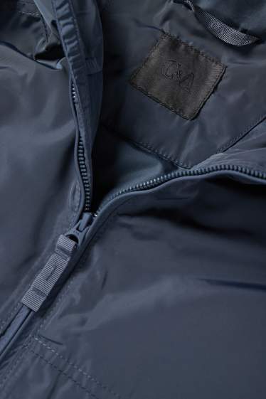 Herren - Jacke mit Kapuze - wasserabweisend - dunkelblau