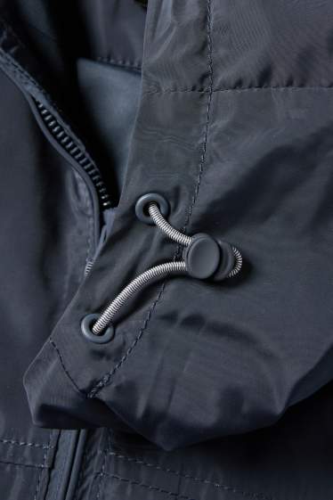 Herren - Jacke mit Kapuze - wasserabweisend - dunkelblau