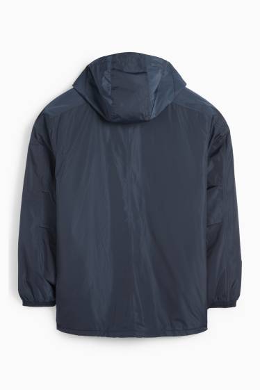 Herren - Jacke mit Kapuze - wasserabweisend - dunkelblau