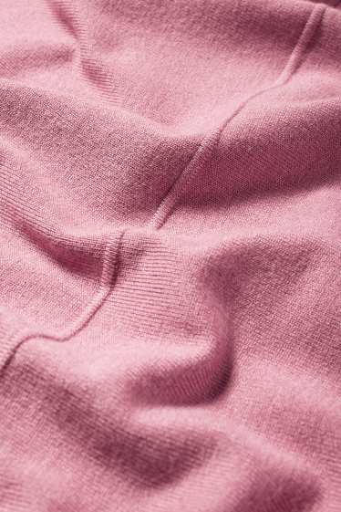 Femmes - Pull en maille - manches courtes - rose