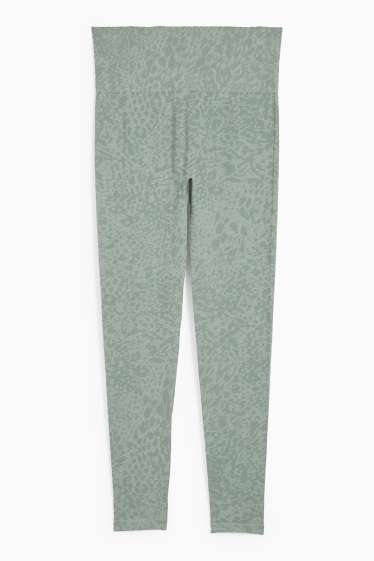Damen - Funktions-Leggings - gemustert - grün