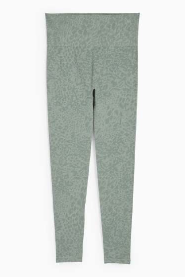 Damen - Funktions-Leggings - gemustert - grün