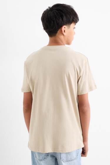 Kinderen: jongens - T-shirt - beige