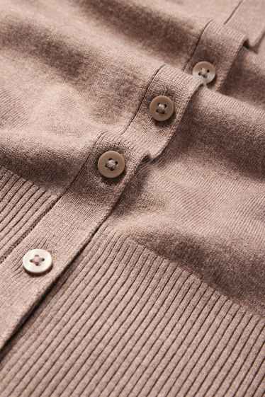 Damen - Strickjacke - hellbraun