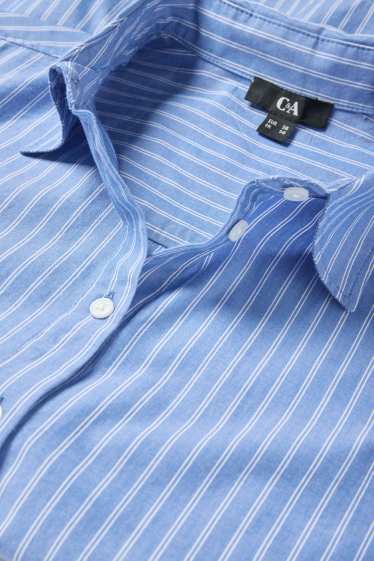 Damen - Bluse - gestreift - blau / weiss