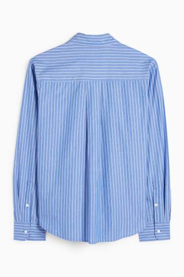 Damen - Bluse - gestreift - blau / weiss
