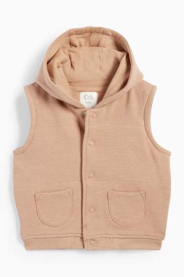 Baby: jongens - Babyoutfit - 3-delig - met structuur - beige