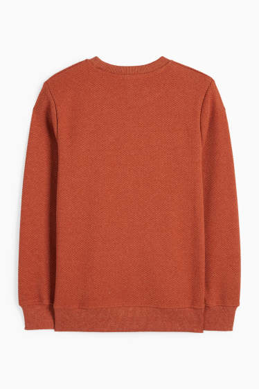 Kinder Jungen - Pullover - strukturiert - dunkelorange