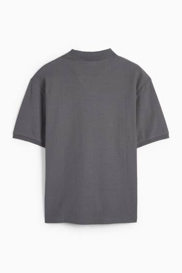 Hommes - Polo en maille - gris foncé