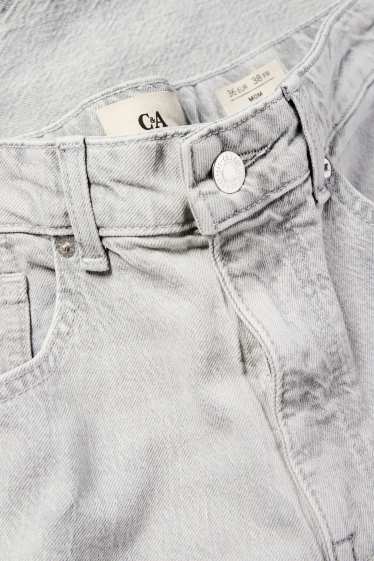Damen - Mom Jeans - High Waist - LYCRA® - helljeansgrau