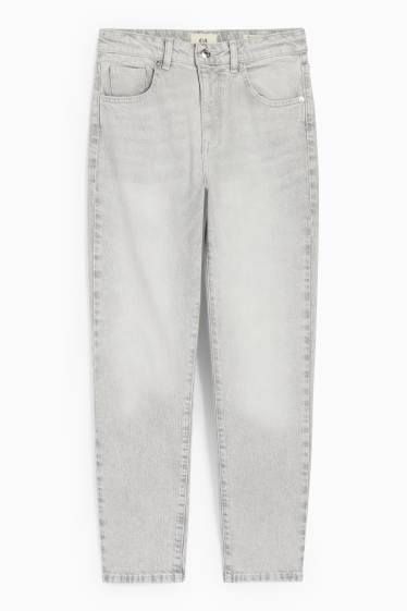 Damen - Mom Jeans - High Waist - LYCRA® - helljeansgrau