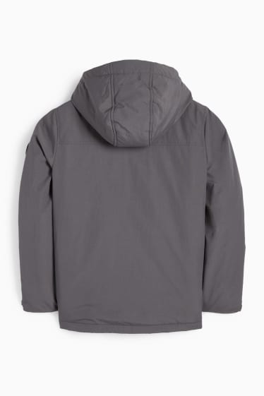 Bambini - Giacca con cappuccio - idrorepellente - grigio scuro