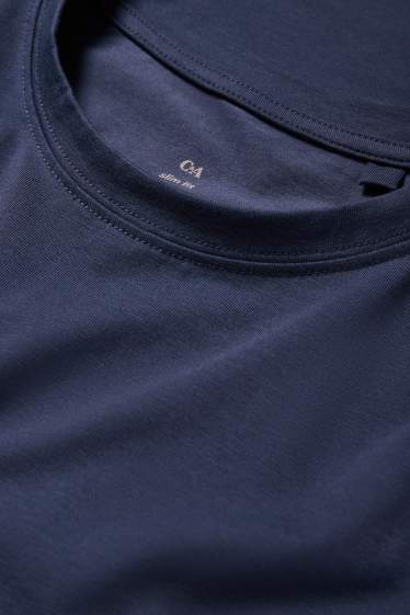 Damen - Basic-Langarmshirt - dunkelblau