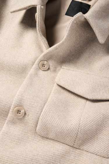 Herren - Hemdjacke - Regular Fit - Kent - gemustert - beige