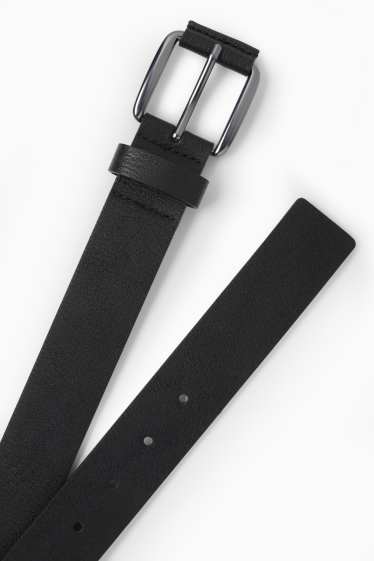 Heren - Riem - imitatieleer - zwart