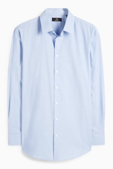 Uomo - Camicia business - regular fit - collo all'italiana - azzurro