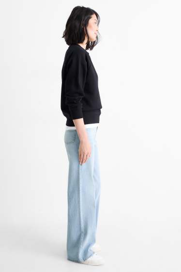 Femmes - Wide leg jean - high waist - jean bleu clair