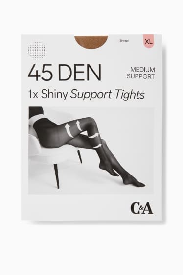 Damen - Feinstrumpfhose - LYCRA® - 45 DEN - bronze
