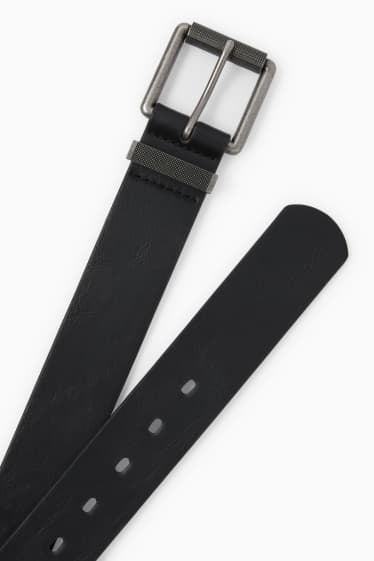 Heren - Riem - imitatieleer - zwart