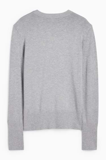Mujer - Jersey de punto fino - gris