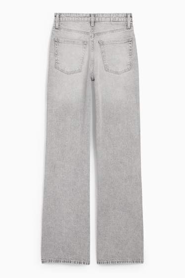 Damen - Wide Leg Jeans - High Waist - helljeansgrau