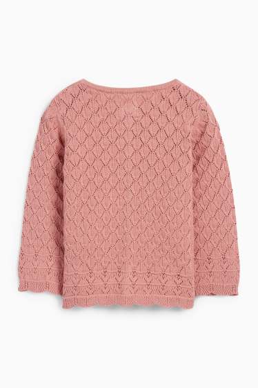 Baby Mädchen - Baby-Strickjacke - dunkelrosa