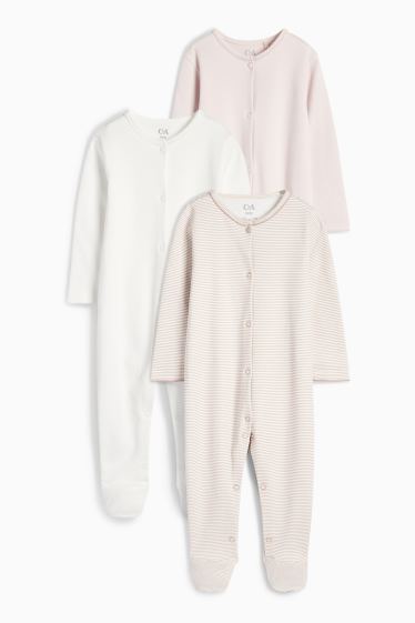 Baby Mädchen - Multipack 3er - Baby-Schlafanzug - rosa