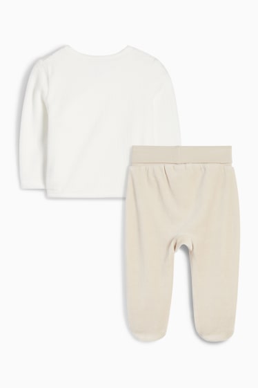 Unisex - Chip a Dale - pyžamo pro miminka - 2dílné - krémově bílá