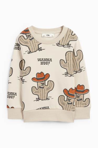 Kinder Jungen - Kaktus - Sweatshirt - hellbeige