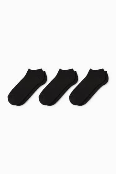 Dames - Set van 3 paar - sneakersokken - zwart