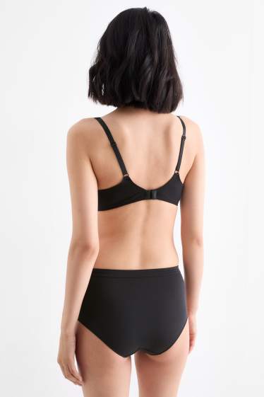Dames - BH met beugels - PLUNGE - zwart