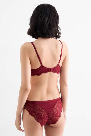 Damen - Slip - dunkelrot