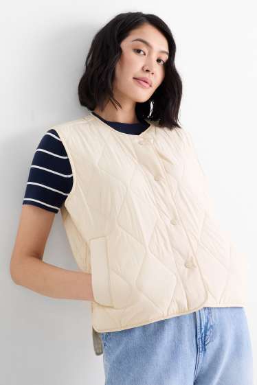 Dames - Bodywarmer - crème wit