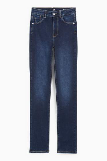Dámské - Slim jeans - high waist - LYCRA® - džíny - tmavomodré