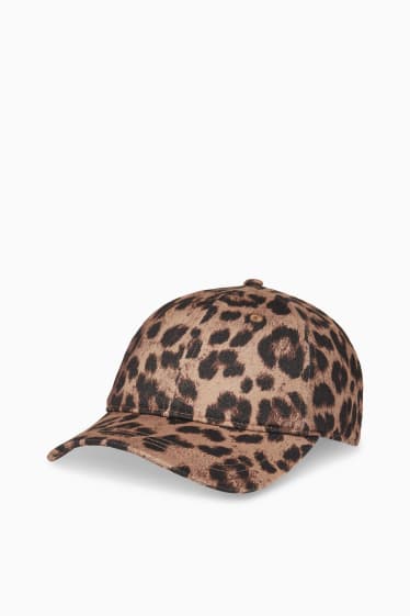 Dames - Pet - luipaardprint - bruin