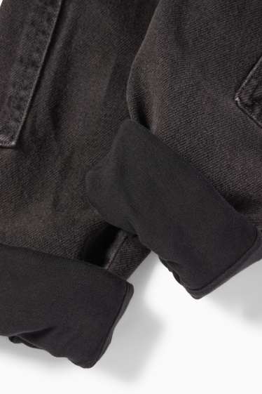 Kinder Jungen - Thermo-Cargo Jeans - schwarz