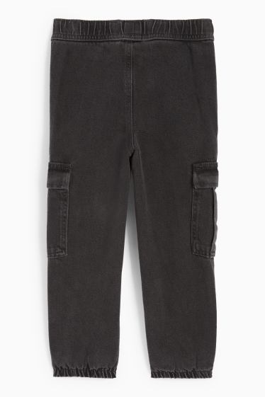 Kinder Jungen - Thermo-Cargo Jeans - schwarz