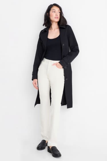 Donna - Vintage straight jeans - vita media - LYCRA® - bianco
