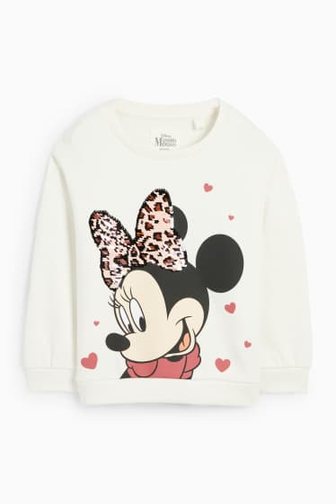 Kinderen: meisjes - Minnie Mouse - sweatshirt - crème wit